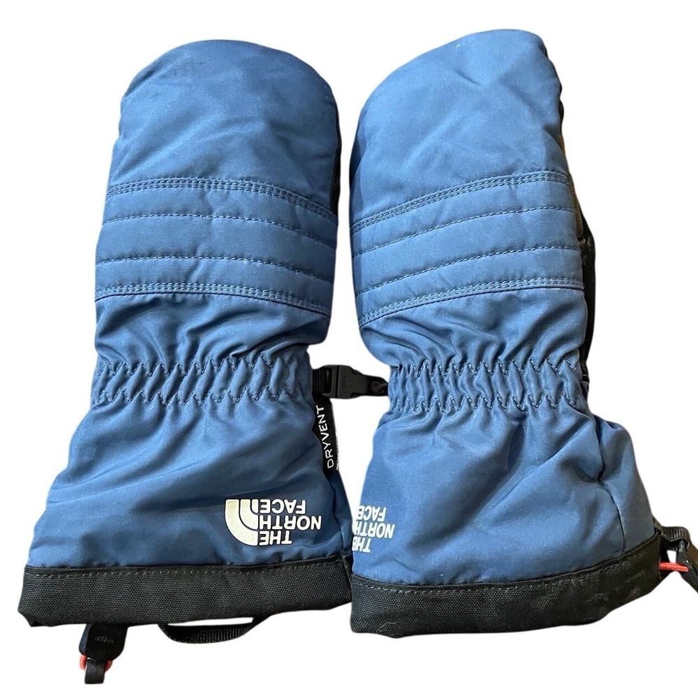 The‎ North Face Kids Montana Ski Mitten Snow Gloves Blue Size Medium MSRP $50
